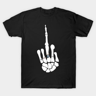 Skeleton flicking off with rings Renee Rapp  - Spotify cover - Everything to Everyone T-Shirt